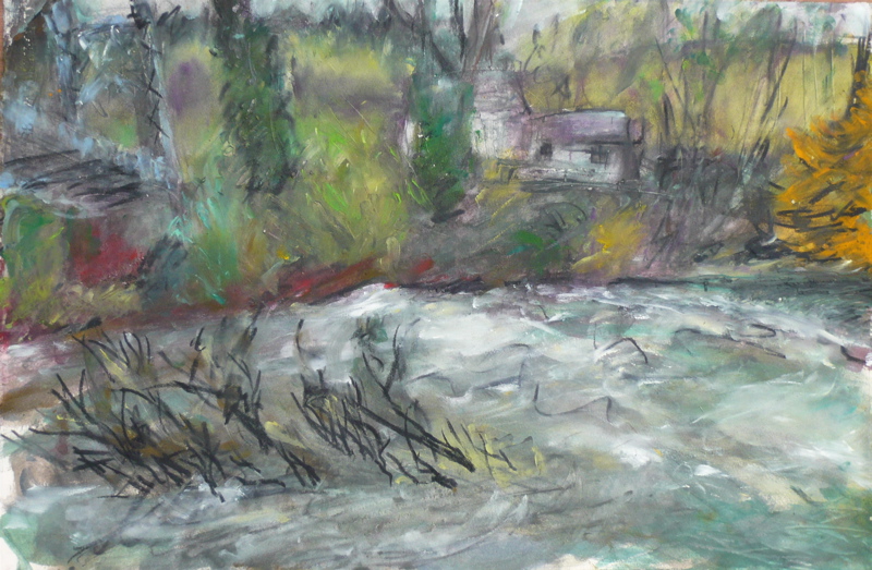 The River Wye at Llanstephan December 2009